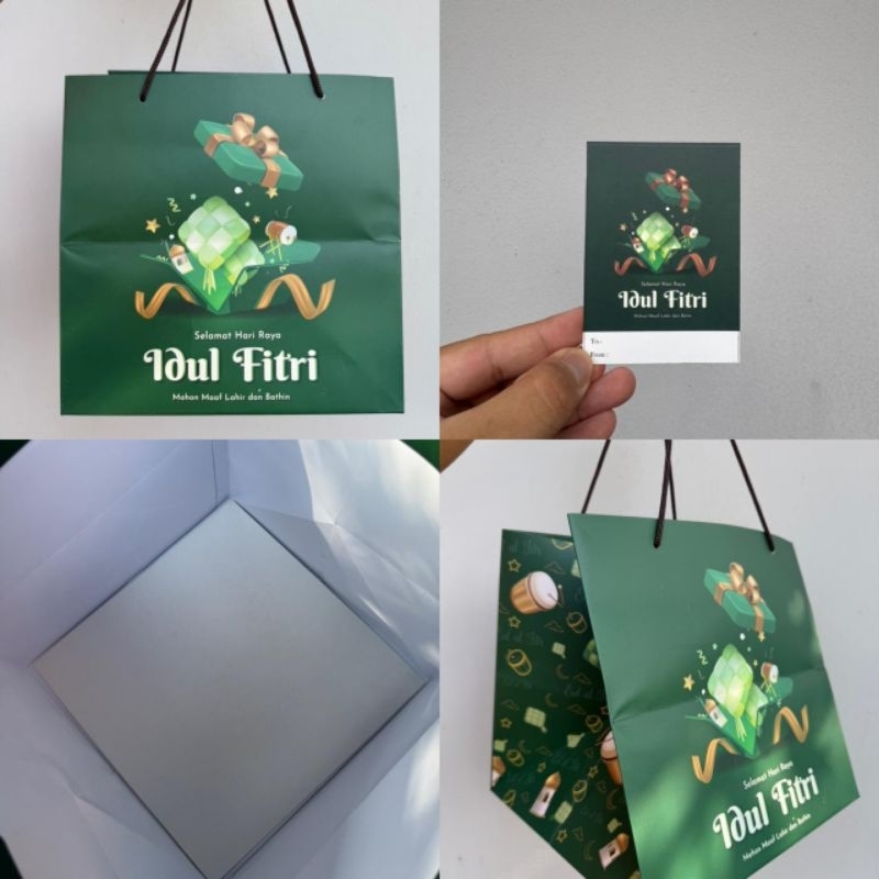 

Paperbag Idul fitri lebaran uk. 27x27x27cm eid gift + Tag ( 1 pack isi 5 pcs paperbag & Tag )