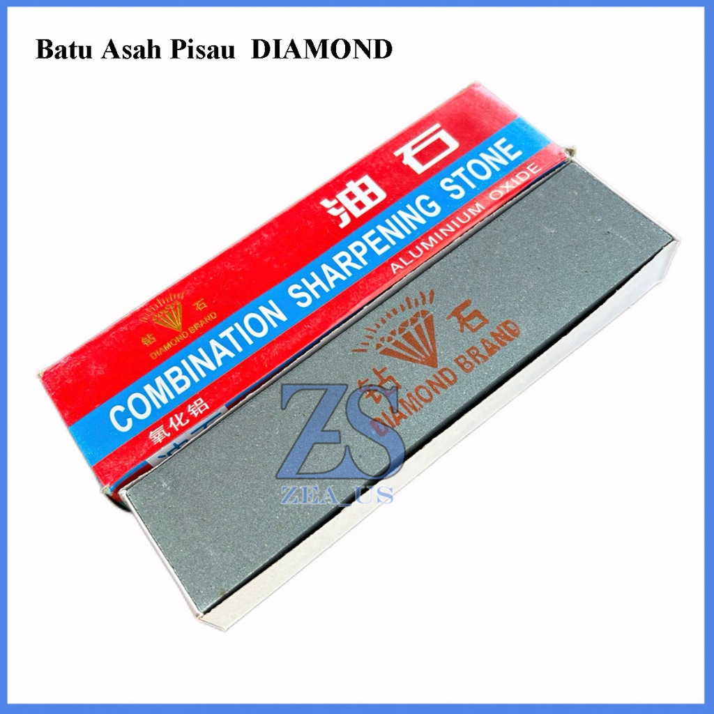 Batu Asah Pisau Cap Diamond ukuran 8 inch Ungkal Kosek Pengasah Pisau