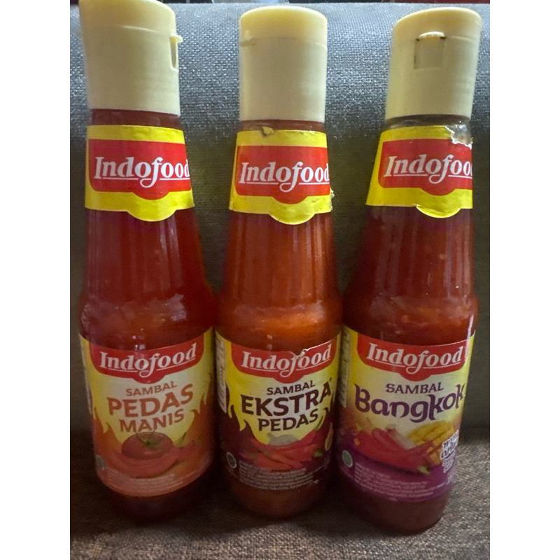 

Indofood Sambal Extra pedas/Sambal Pedas Manis/Sambal Bangkok 335ml