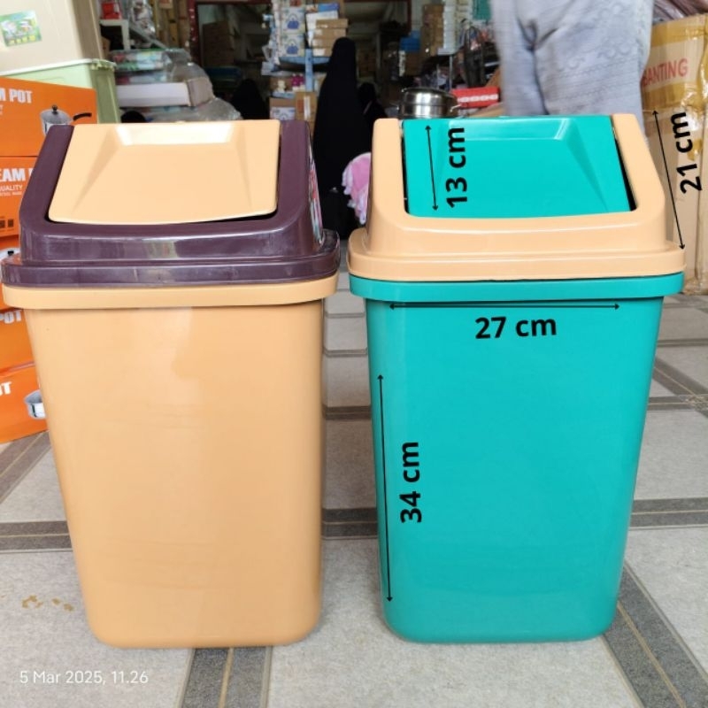 Tempat sampah kotak/Tempat sampah 20Ltr/Tempat sampah penutup