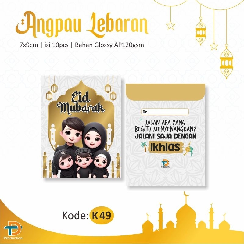 

ISI 10 PCS KODE K49 AMPLOP LEBARAN KECIL ANGPAU ANGPAO
