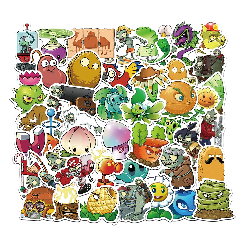 

Stiker Plant vs zombie Sticker WaterProof Premium isi 24pcs