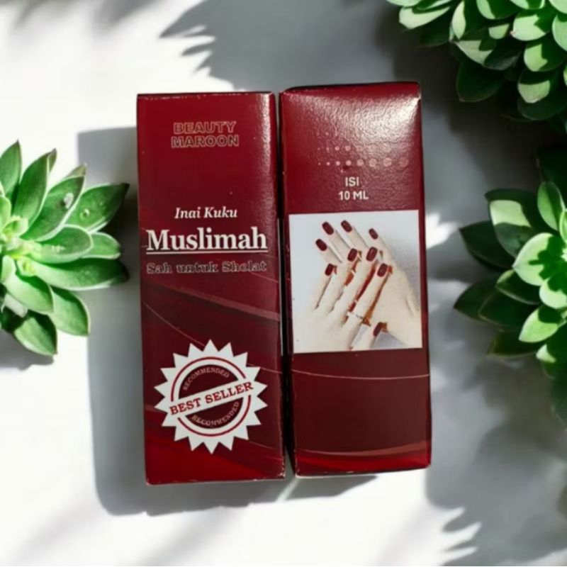 Inai kuku muslimah maroon sah untuk sholat dan beribada inai kuku hitam inai kuku merah inai kuku br