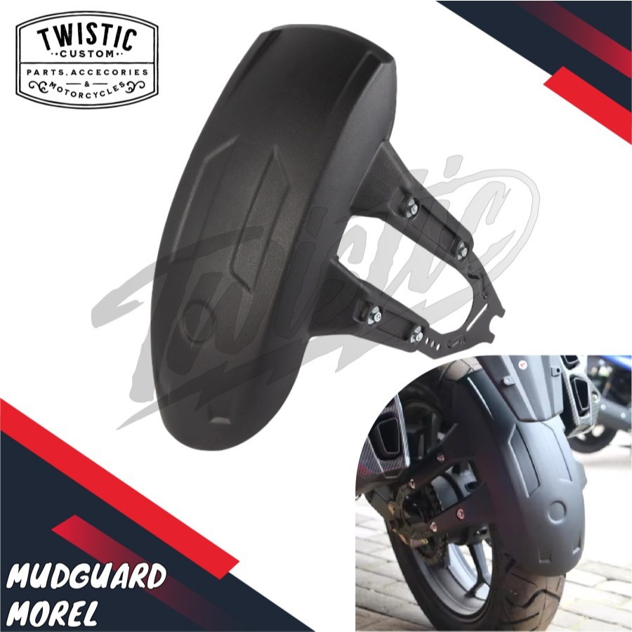 Spakbor Mudguard Morel Fender Cover Cipratan Air Belakang Anti Nyiprat Motor Custom Caferacer Scramb