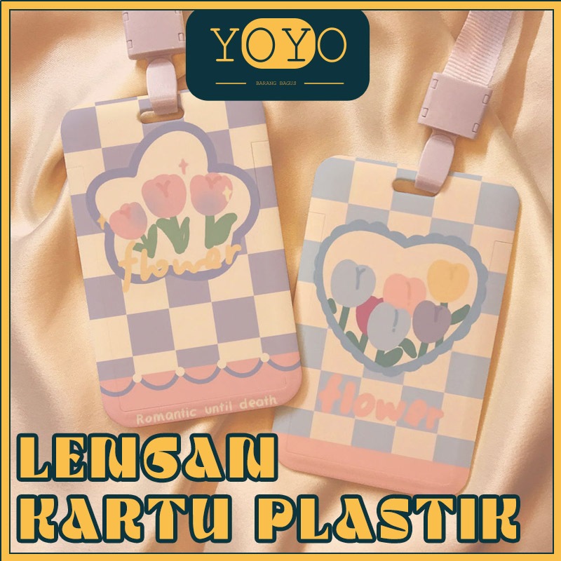 

ID Card Holder Motif Kawaii Tempat Kartu Photocard Photo Card Pesanan Hadiah Khusus Flower Tokoh Kartun Dan Anime