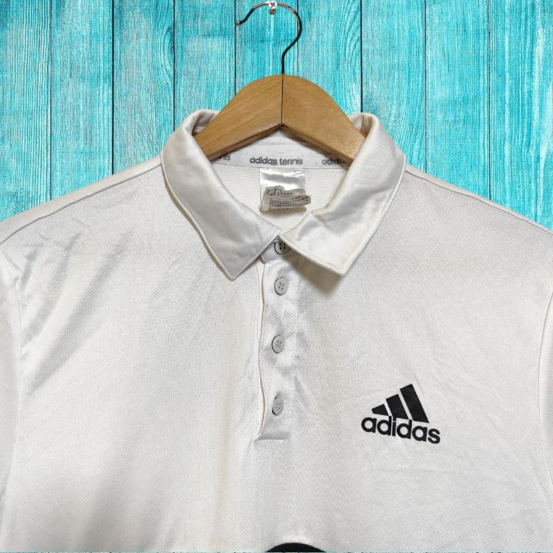 Adidas kaos kerah olahraga pria, baju atasan olahraga pria