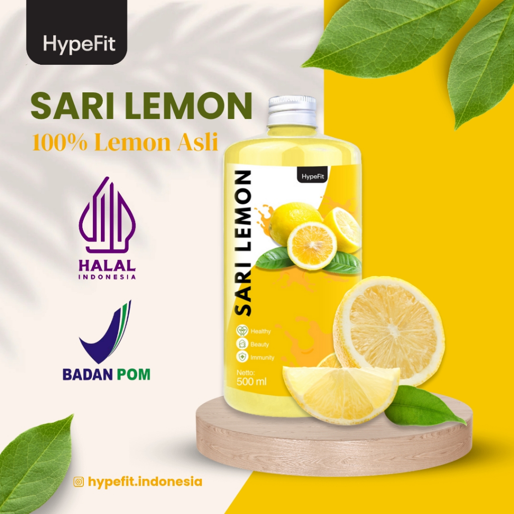 

HYPEFIT Sari Lemon 500 ML Pure Lemon Fresh 100% Asli Berkualitas - COD