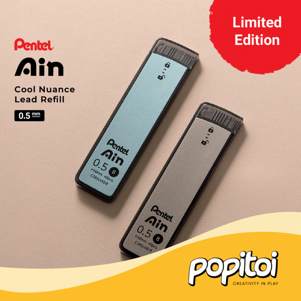 

Pentel Ain Cool Nuance Lead Refill (Limited Color Case) 0.5 mm Isi Ulang Pensil Mekanik Pencil Stein