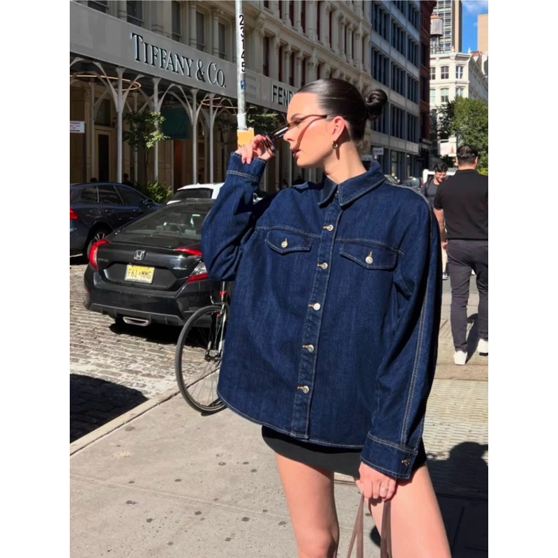 Dana Denim Top (Size Xs)