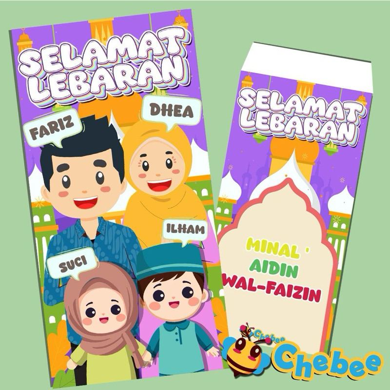 

Amplop lebaran 2025 ( 1 pack isi 6 ) Custom Nama keluarga