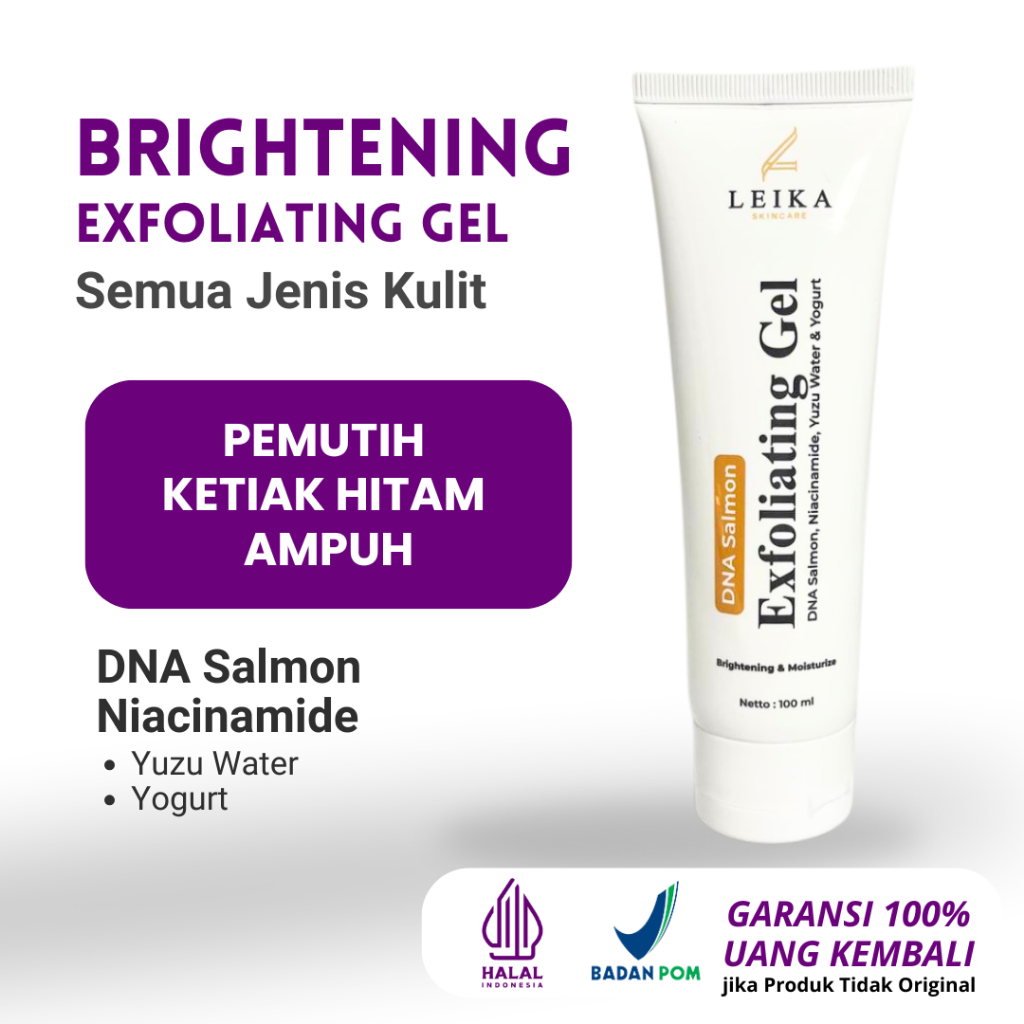 AMPUH Pemutih Ketiak Hitam DNA Salmon Leika Skincare Pemutih Ketiak Cepat Pemutih Siku Hitam BPOM