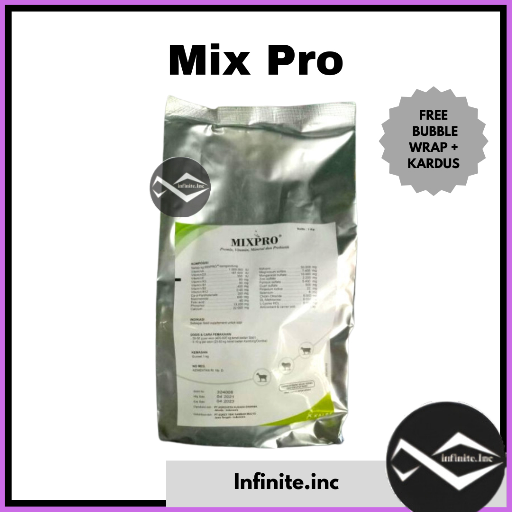 Premix MIXPRO 1 KG, Premix MIX PRO 1 Kg - Premix Prebiotik Penggemuk Sapi Kambing Domba