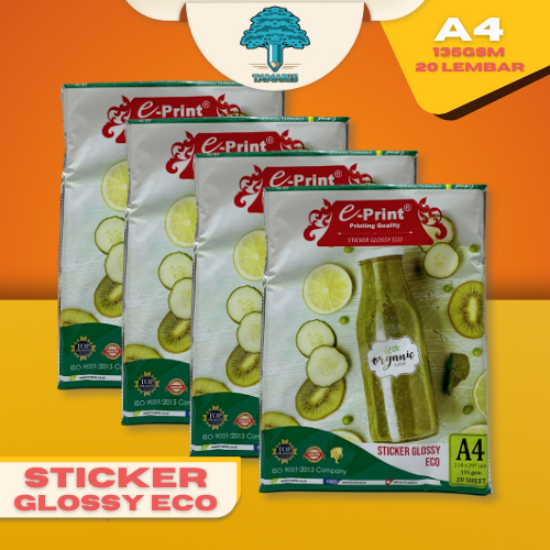 

E-PRINT STIKER GLOSSY ECO A4 135 gsm 20 Lembar