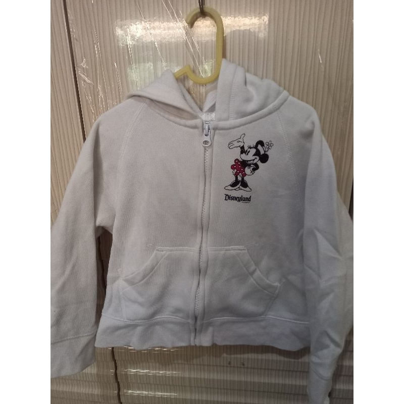 Preloved jaket anak mickey disneyland putih