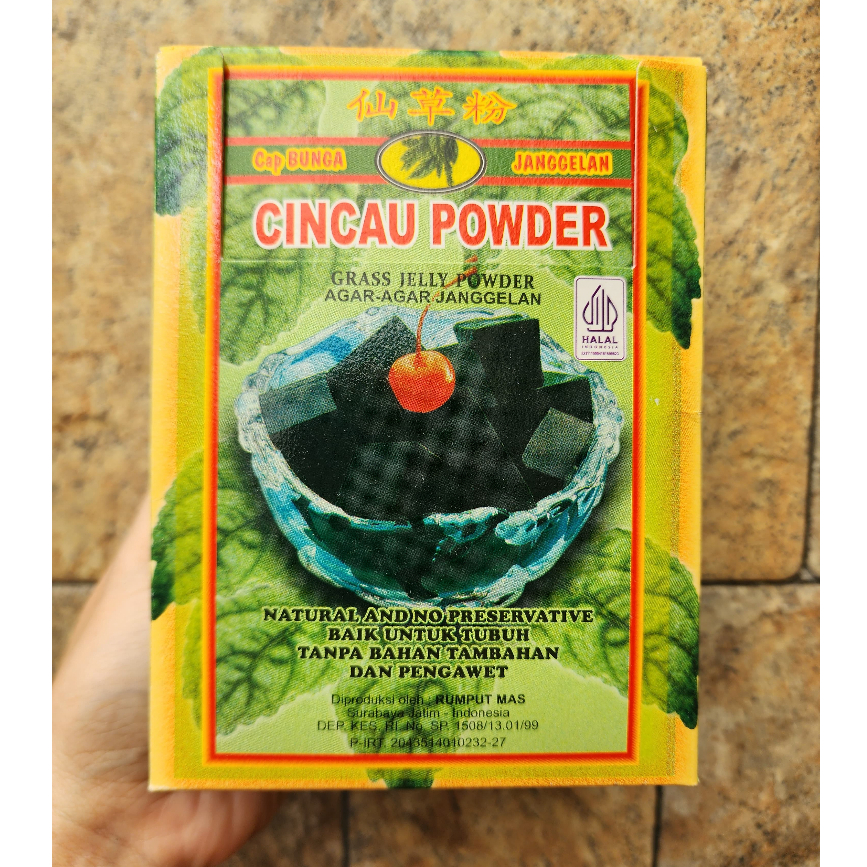 

CINCAU POWDER INSTANT CAP BUNGA JANGGELAN / GRASS JELLY POWDER 33gr AGAR AGAR JANGGELAN