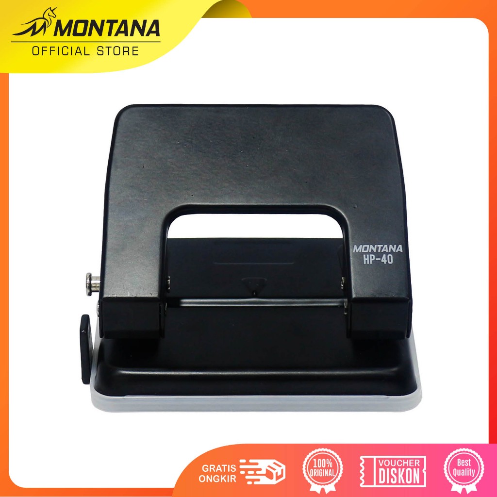 

MONTANA Punch Pembolong Kertas Maksimum A4 10.5 x 8.5 cm Paper Hole Puncher With Lock HP-40
