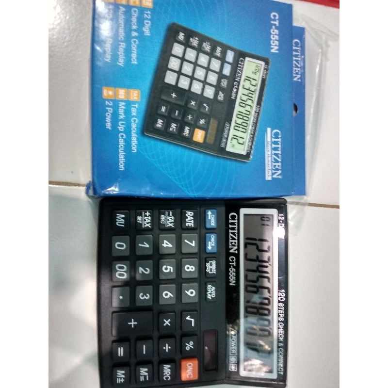 

Kalkulator meja dagang Kalkulator CT 555N 12 Digit CHECK & CORRECT Layar lebar angka besar kalkulatorOri