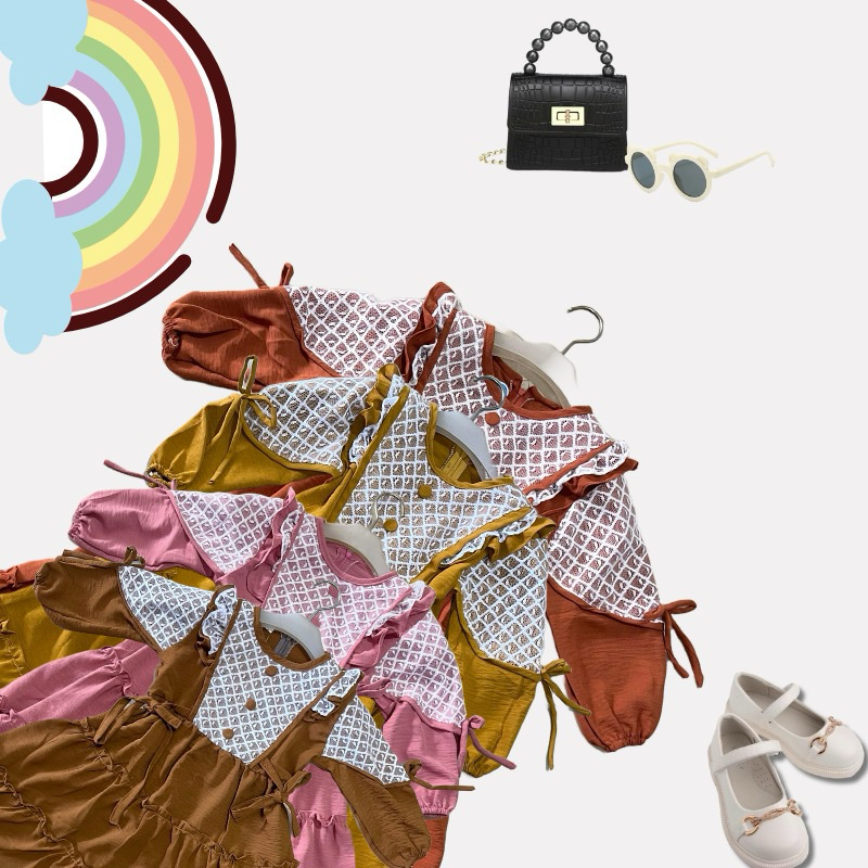 Set Gamis Anak Bahan Crinkle Airflow Premium Model Terbaru 2025