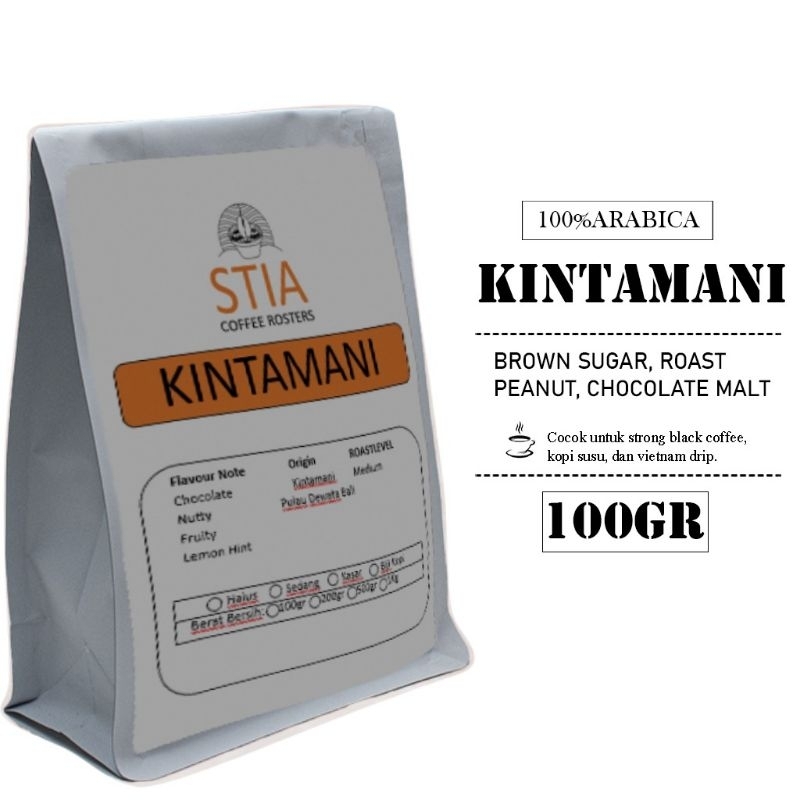 

STIA Biji Kopi Arabika BALI KINTAMANI Arabica Coffee Specialty Roast Beans Bubuk Coffe Bean