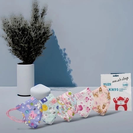 MASKER KN95 MOUSON MIX KİDS 4PLY 5PACK 50PCS UNTUK USİA 4-12 THN