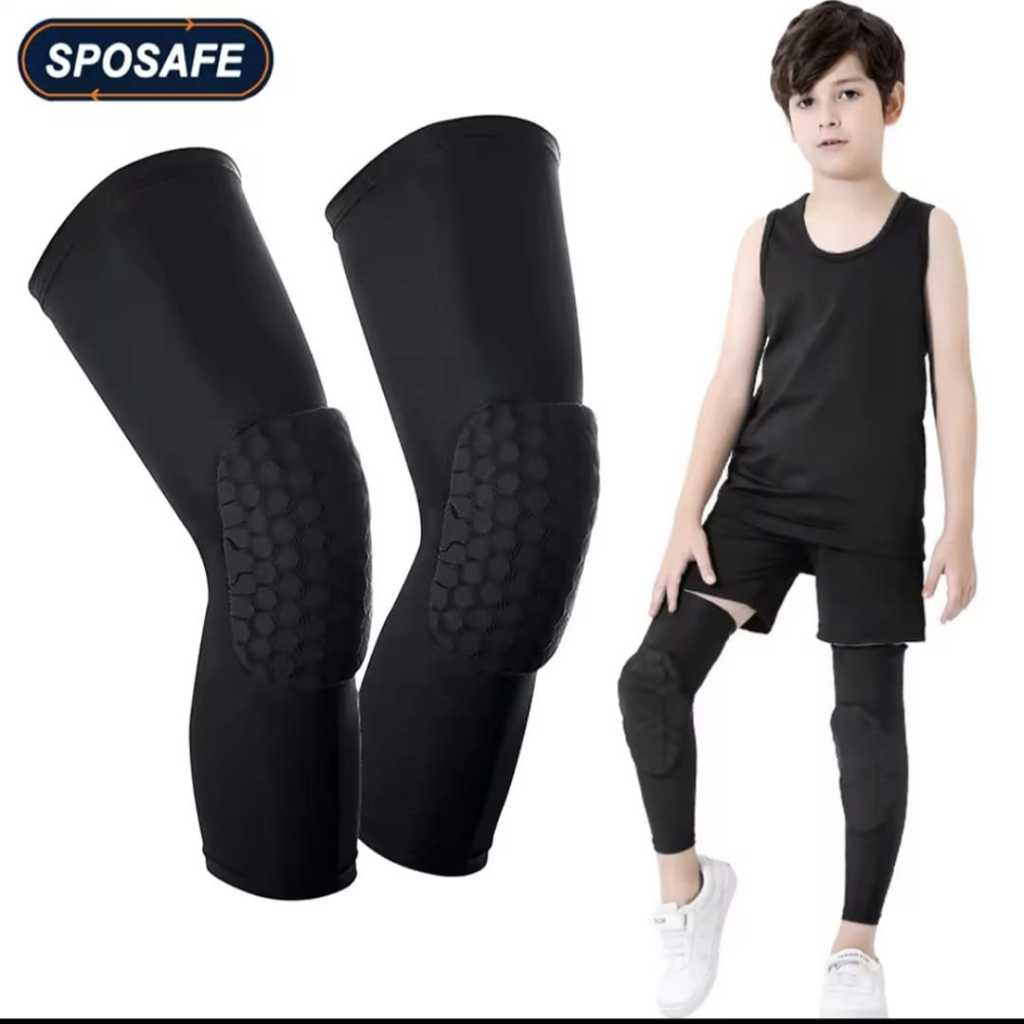 Leg Sleeve Basket Kids Bantalan Pelindung Lutut Olahraga Basket Anak Deker Lutut Anak Support Play