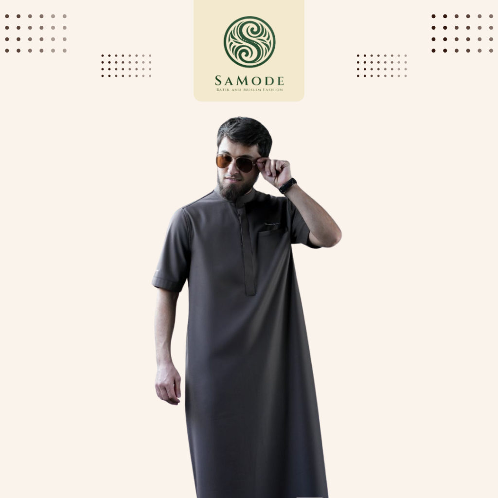 SAMASE Jubba Stanco | Jubah Pria Dewasa Lengan Pendek | |  Baju Koko Lengan Pendek | Baju Koko Musli