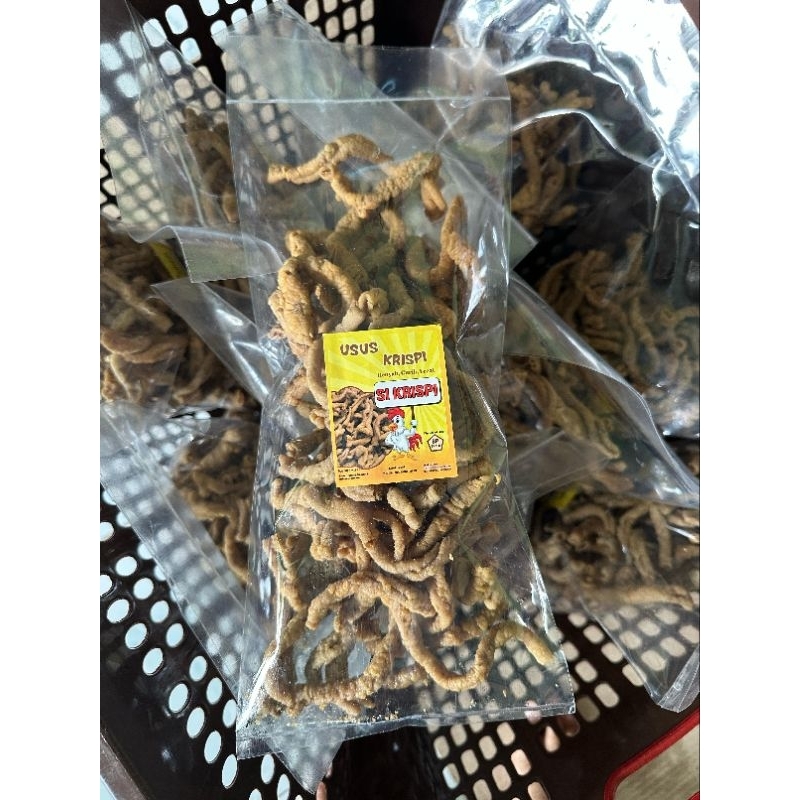 

Usus Krispi Daun Jeruk 250gram atau 1/4 kilo / Usus Crispy Daun Jeruk / Usus Kering / Keripik Usus / Kripik Usus / Usus Ayam