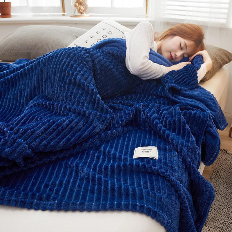 Selimut Bulu Dewasa Tebal Embos Polos Uk 180x200