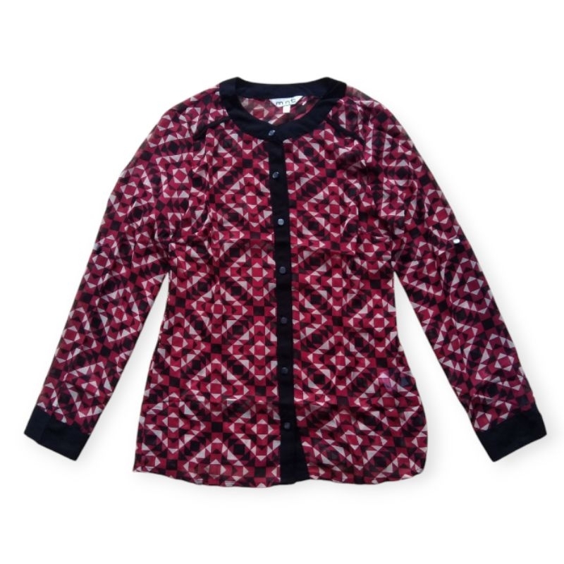 Blouse Wanita Mint Transparant