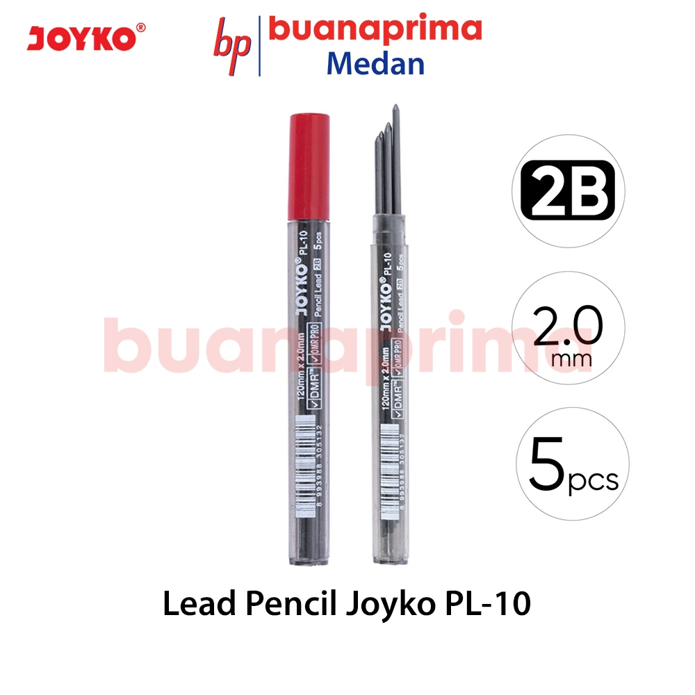 

Lead Pensil JOYKO PL-10 1 Tube isi 5 pcs 2.0 mm 2B Isi Refill Pencil