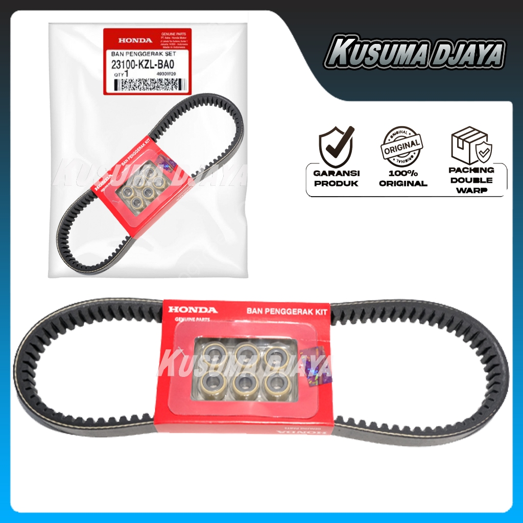 V-BELT SET+ROLLER BEAT VARIO SPACY SCOOPY 110 FI 2012 - 2014 ORIGINAL AHM 23100KZLBA0