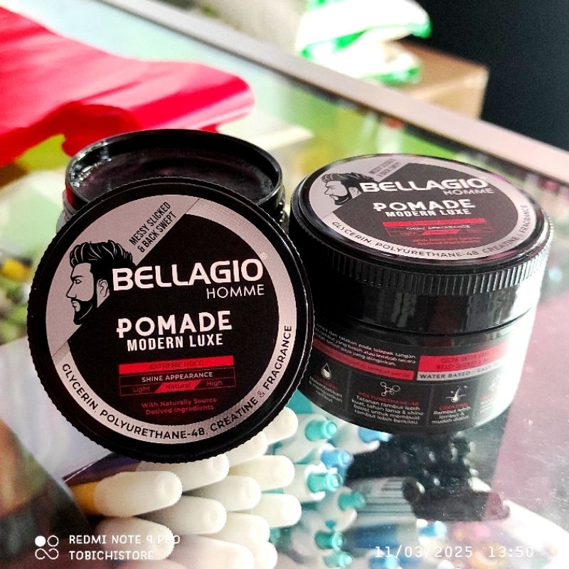 Bellagio Homme Pomade Modern Luxe 80gr Natural Shine & Extreme Hold