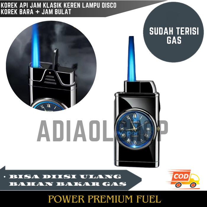 Korek Api Unik Dan Keren Jam Lampu Korek Jam premium cocok untuk kado