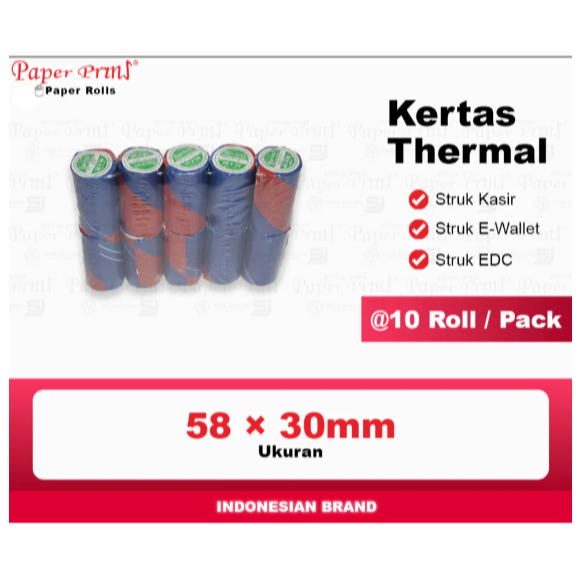 

THERMAL ROLL 58 X 30 PAPERPRYNS (Roll)