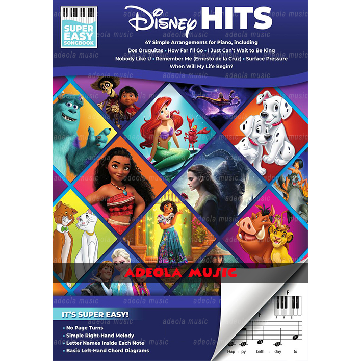 Buku Piano Pemula / Buku Keyboard / (PFC-106) SUPER EASY PIANO –DISNEY HITS