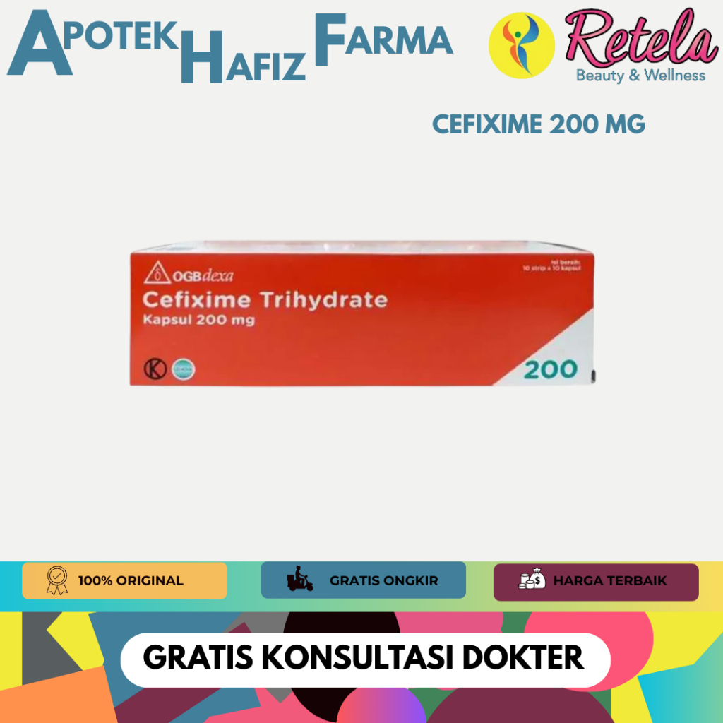 CEFIXIME 200 MG , BOX 10 STRIP @100' TAB DEXA