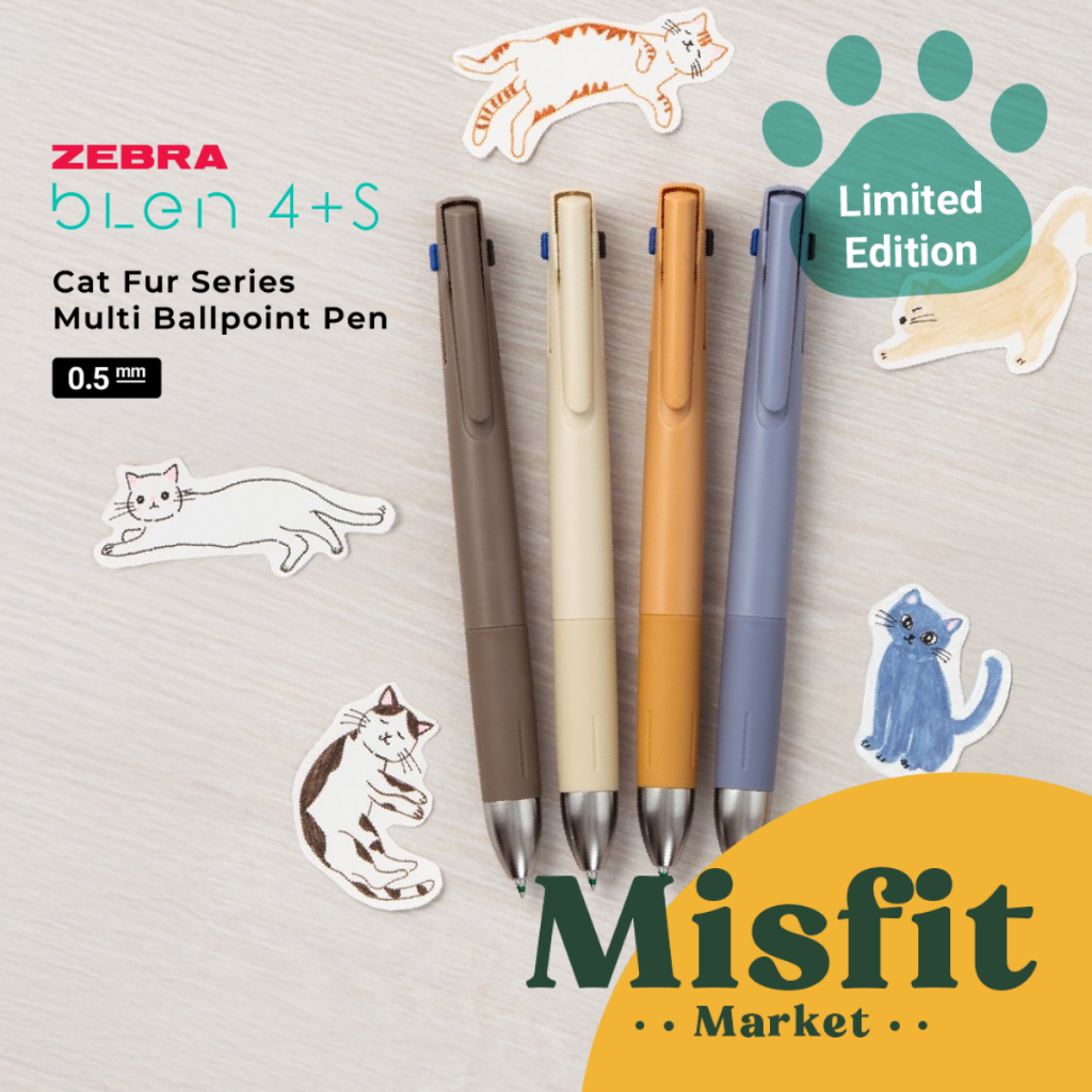 

Zebra Blen Cat Fur Series 4+S Multi Ballpoint Pen 0.5 mm (Limited Edition)