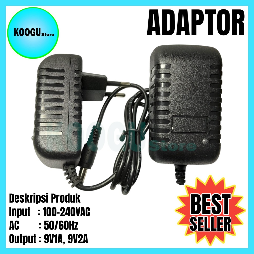 Adaptor 9v 1a 9v 2a Adaptor Power Supply 9v 1A 9v 2A Adapter 9V 1A 9V 2A