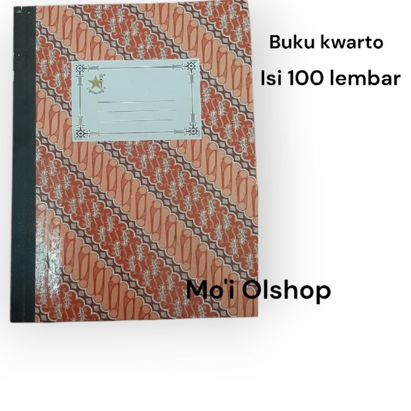 

Buku Tulis Kwarto Isi 100 Lembar - Bintang Obor