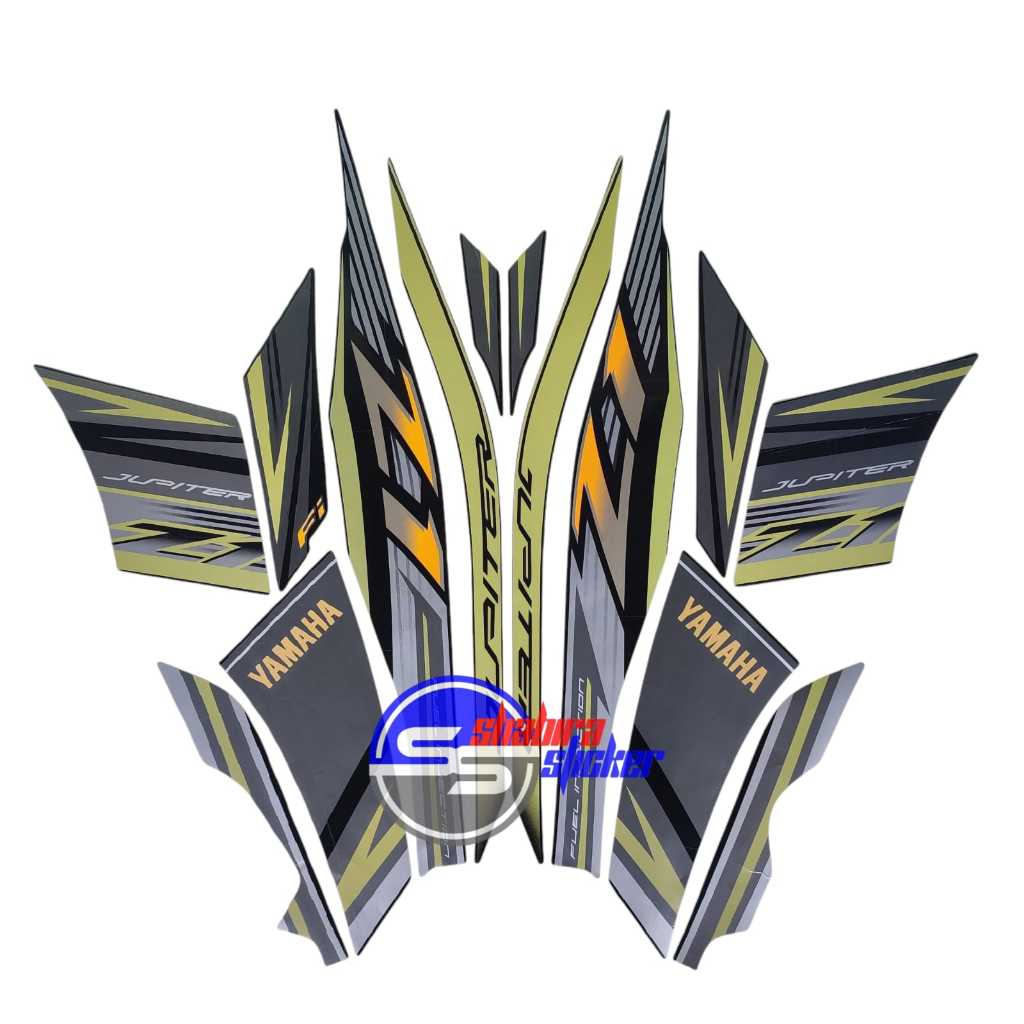 STRIPING MOTOR JUPITER Z1 2016 HITAM GOLD STANDAR FULLSET