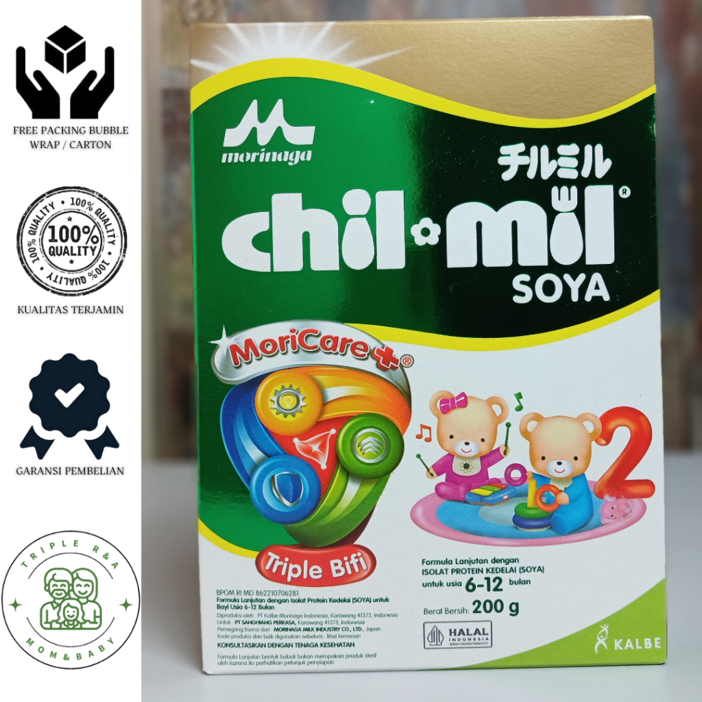 Chil Mil Soya 6-12 bulan 200gr Susu bayi 6-12bln Chil Mil Soya 200gr Morinaga