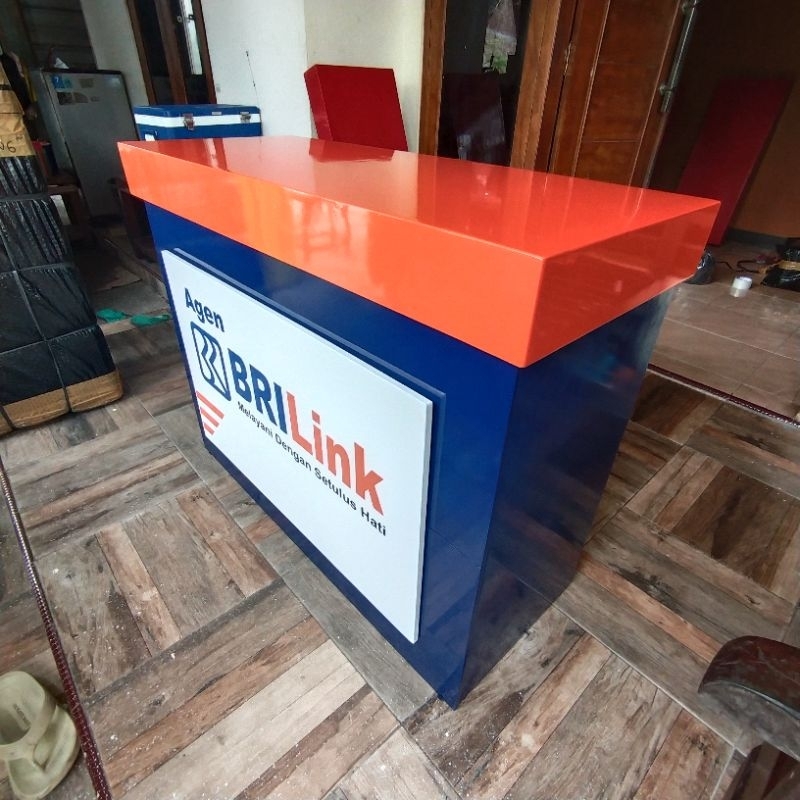 Meja BRIlink, meja kasir mini ATM, meja kasir toko sembako, Minimarket