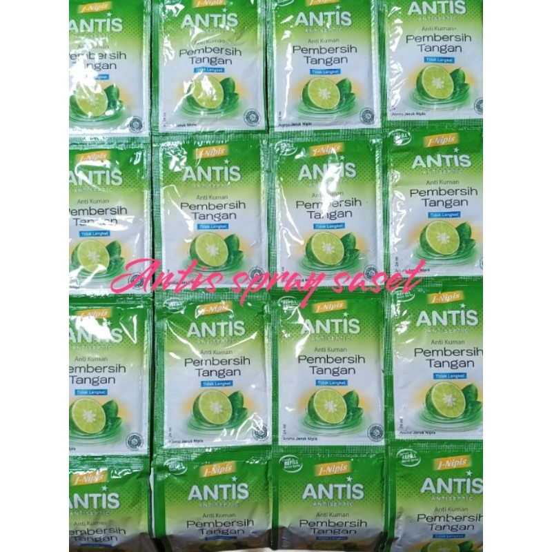 ANTIS antiseptic anti kuman pembersih tangan 24ml x 12 saset (1renceng isi 12)