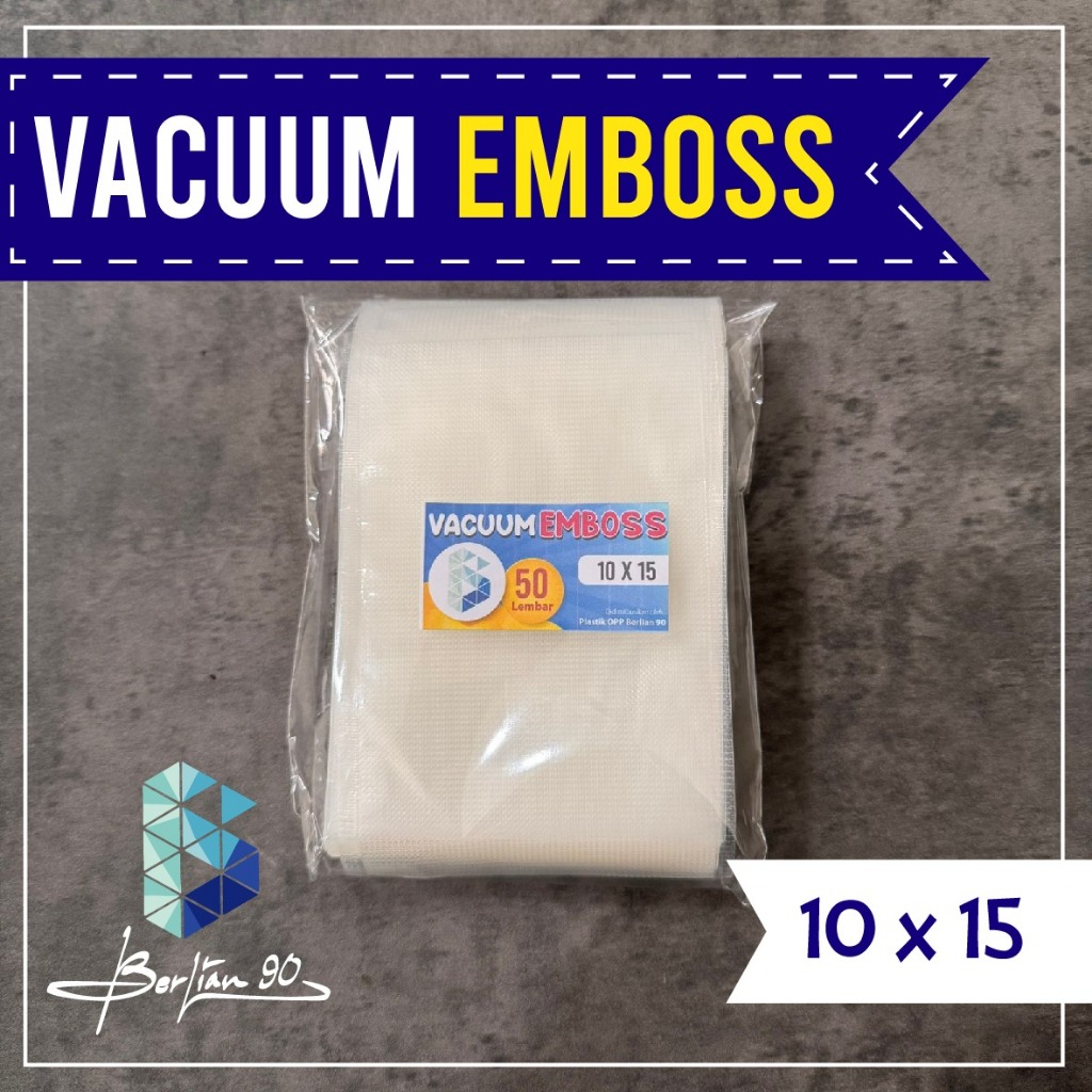 PLASTIK VACUM SEALER 10 x 15 cm / Plastik Vakum Sealer / Plastik Vacuum Makanan  Isi 50 Lembar