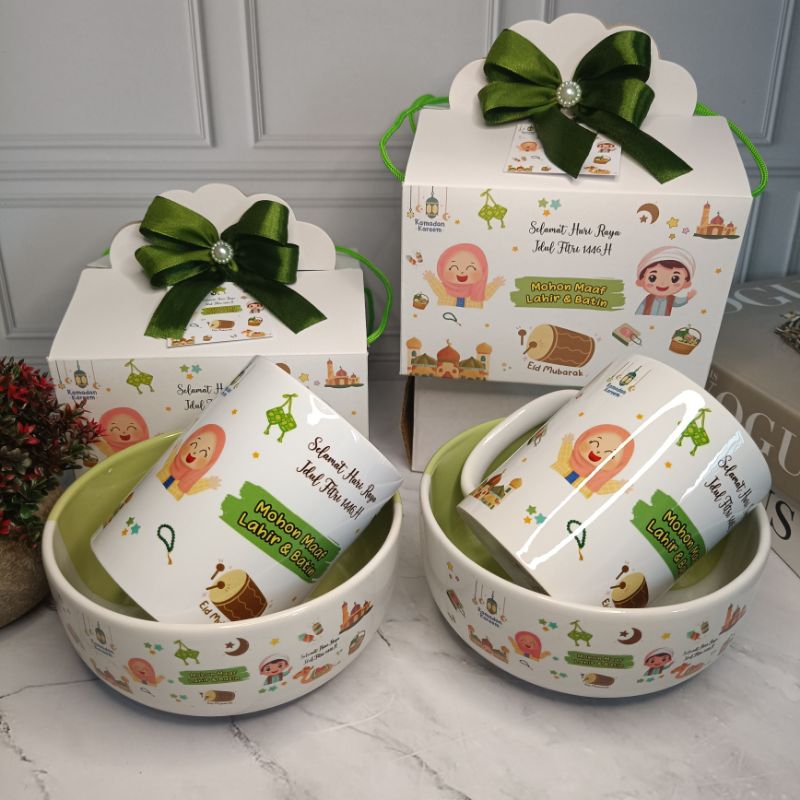 Hampers idul fitri/hampers lebaran/ hampers idul fitri lebaran paket mangkok mug kemas box