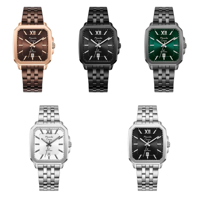 Jam Tangan Pria ALEXANDRE CHRISTIE Classic Steel AC 8704 AC8704 MD Stainless Steel