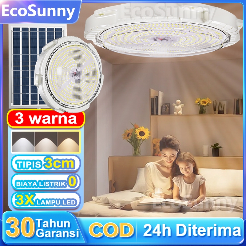 [Beli 1 Gratis 1] Lampu plafon surya lampu tenaga surya lampu emergency tahan 24 jam Lampu taman ten