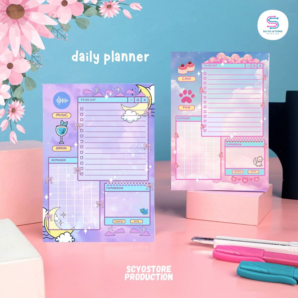 

Buku Agenda Harian A6 Aesthetic Daily Planner 30 Lembar
