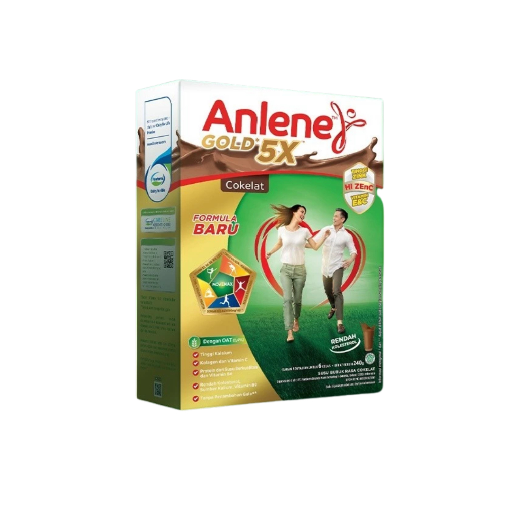 

Anlene Gold 5X Susu Orang Tua Rasa Cokelat 240gram - Susu dengan tinggi kalsium untuk Tulang,Sendi dan Otot