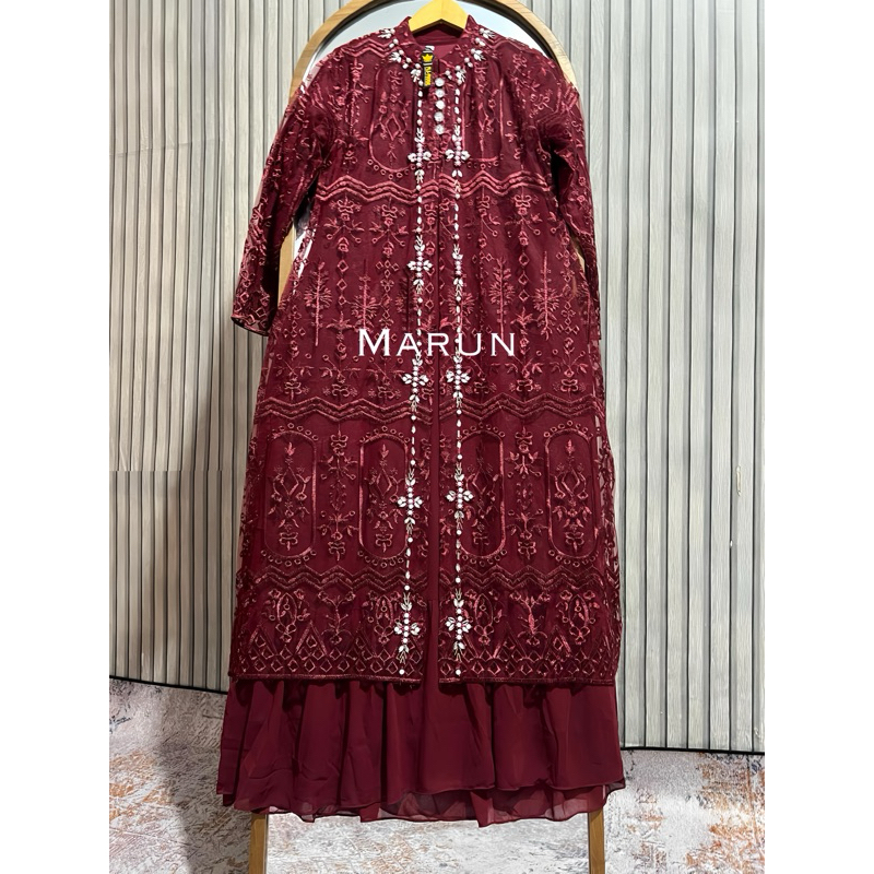 Gamis Pesta Mewah Dress Tile Payet Mewah Exclusive Lebaran Muslim Gamis Pesta Kondangan Hajatan